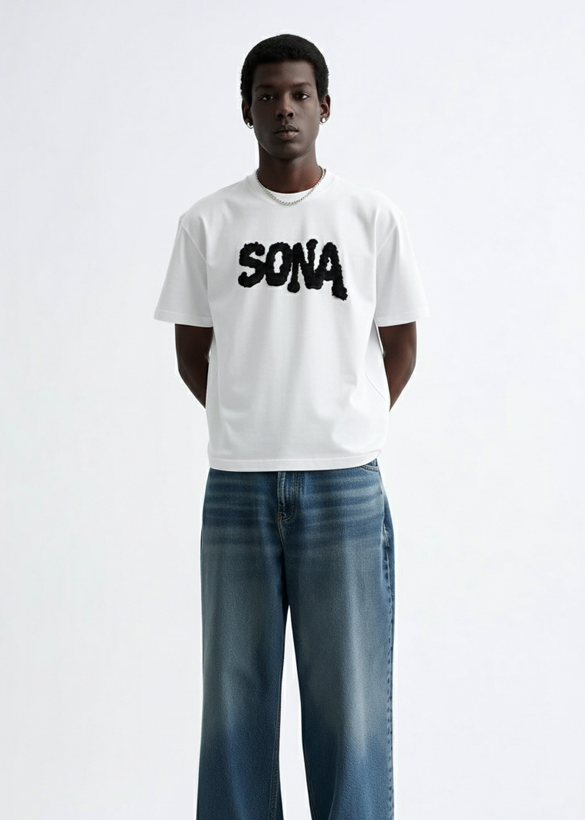 Casual Fit T-shirt Diamond, Herre - Hvid