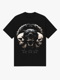 Casual T-shirt Skull&Dog, Herre - Sort
