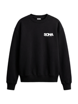 Sweatshirt med logo, herre - sort