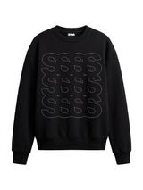 Sweatshirt Boxprint, Herrer - Sort