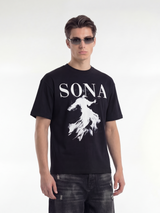 Casual T-shirt Hopeful, Herre - Sort