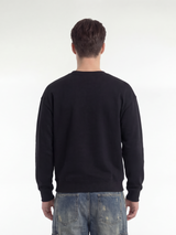 Sweatshirt med logo, herre - sort