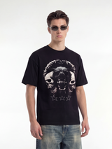 Casual T-shirt Skull&Dog, Herre - Sort